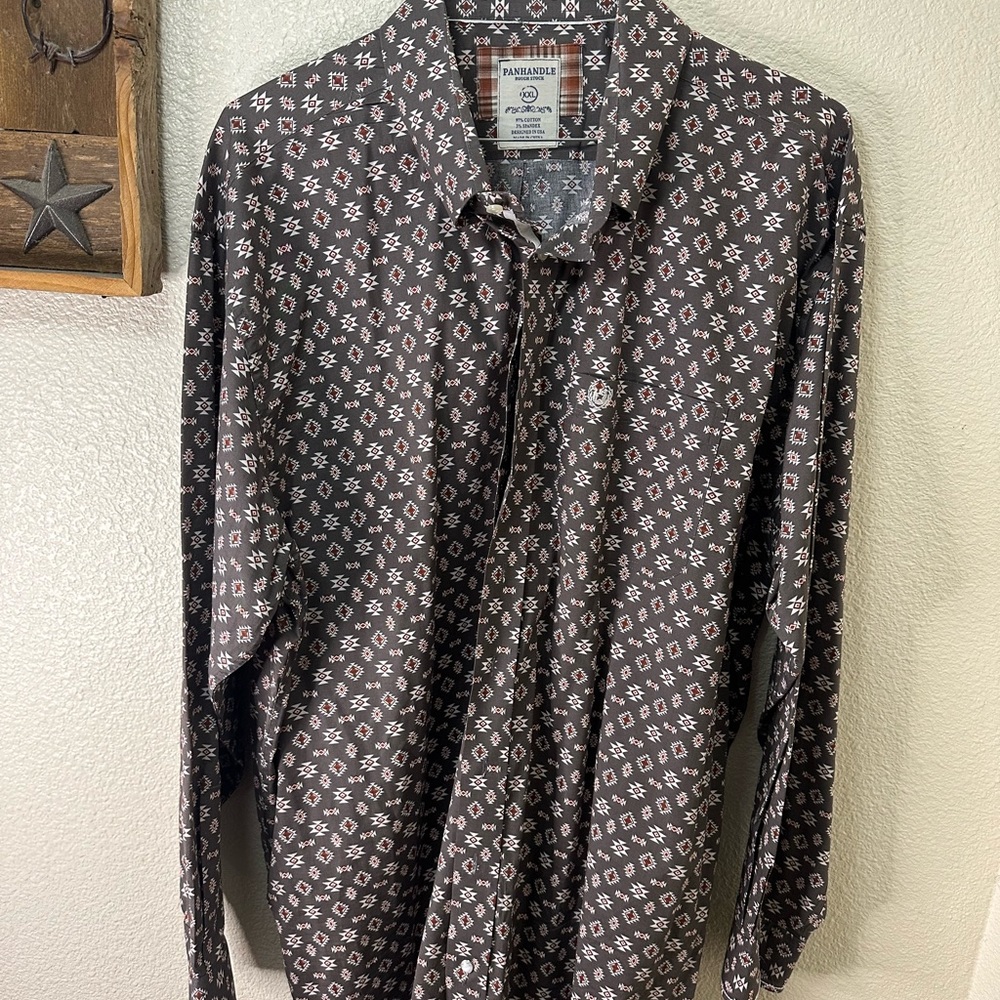 Panhandle Slim Brown Casual Button Down Shirt